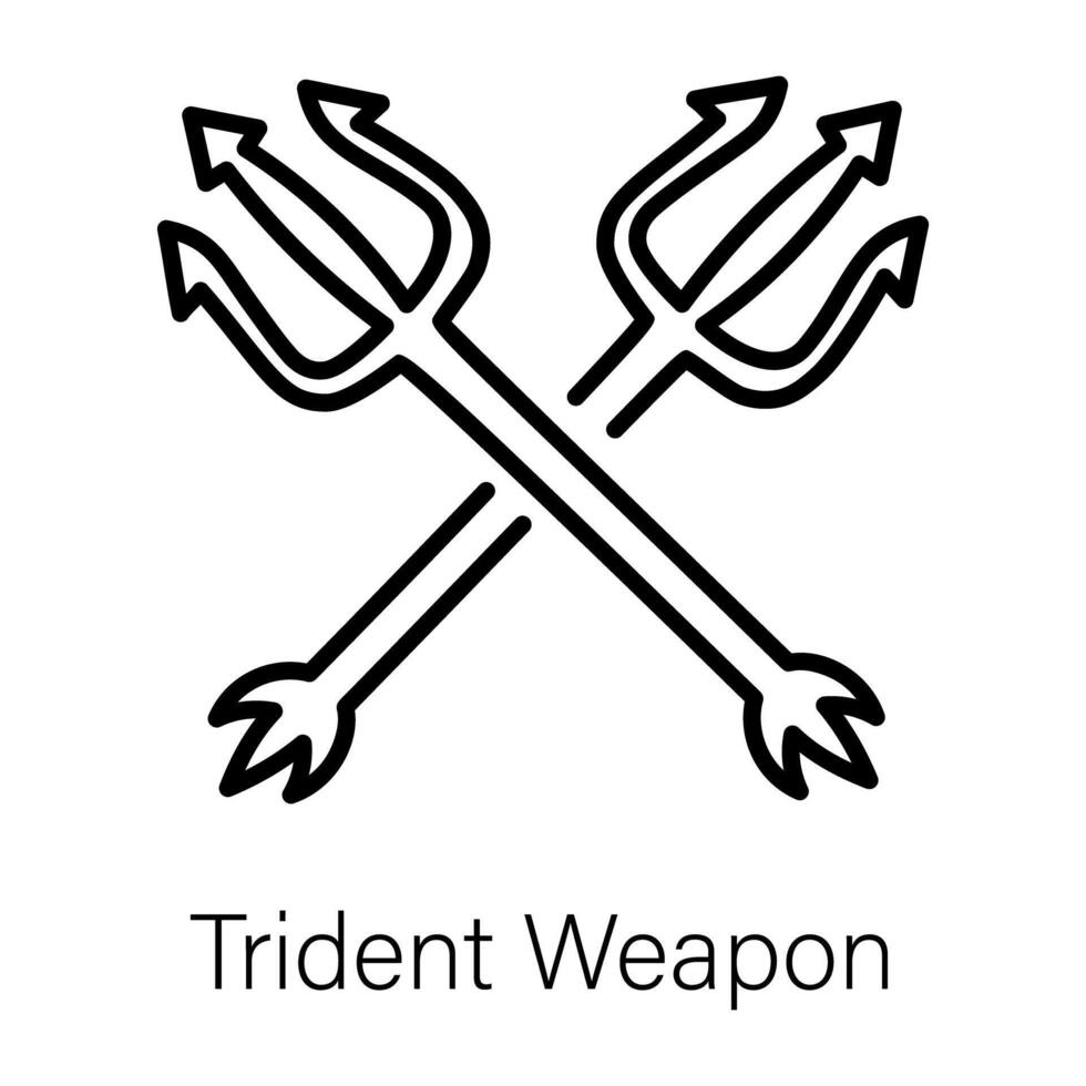 Trendy Trident Weapon vector