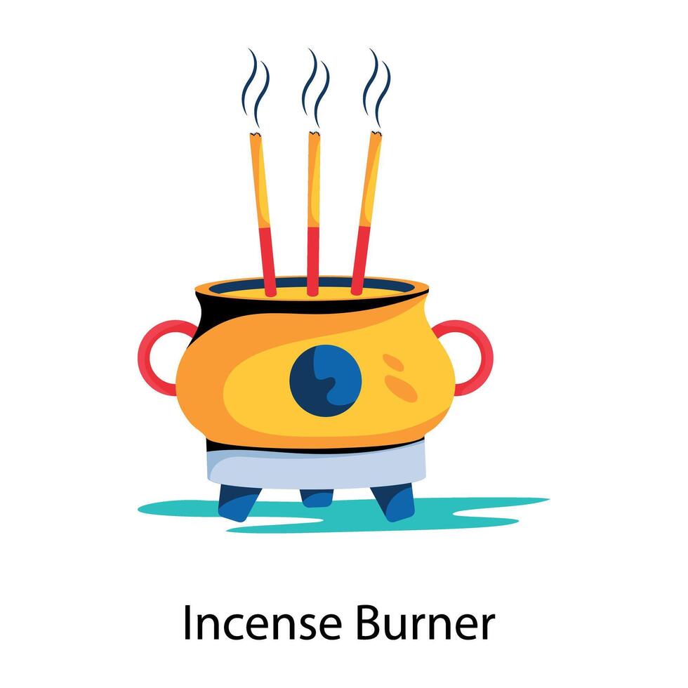 Trendy Incense Burner vector