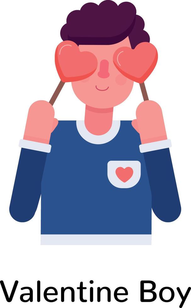 Trendy Valentine Boy vector