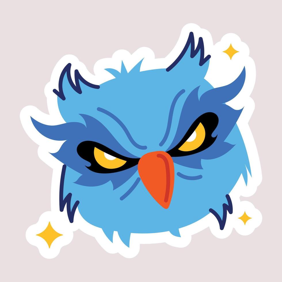 Trendy Owl Face vector