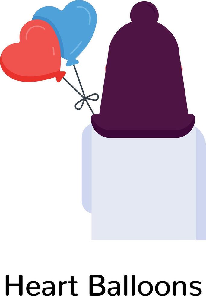 Trendy Heart Balloons vector