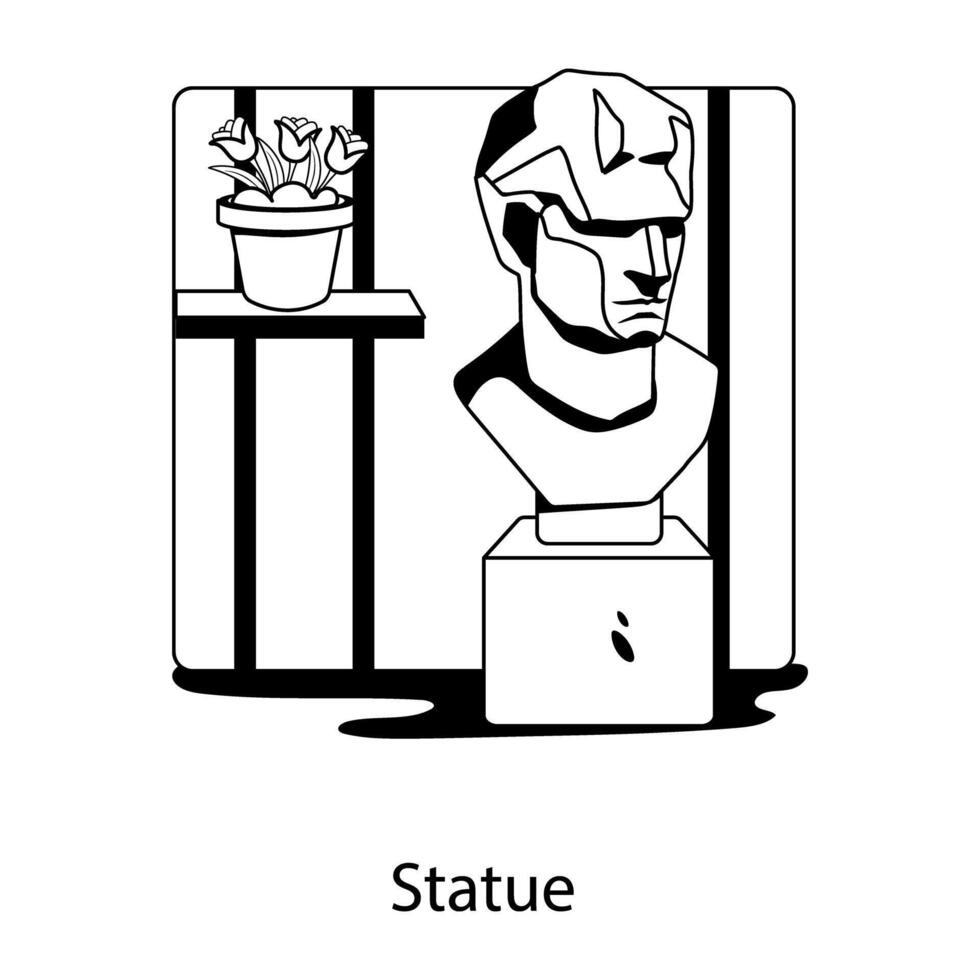 Trendy Statue Concepts vector