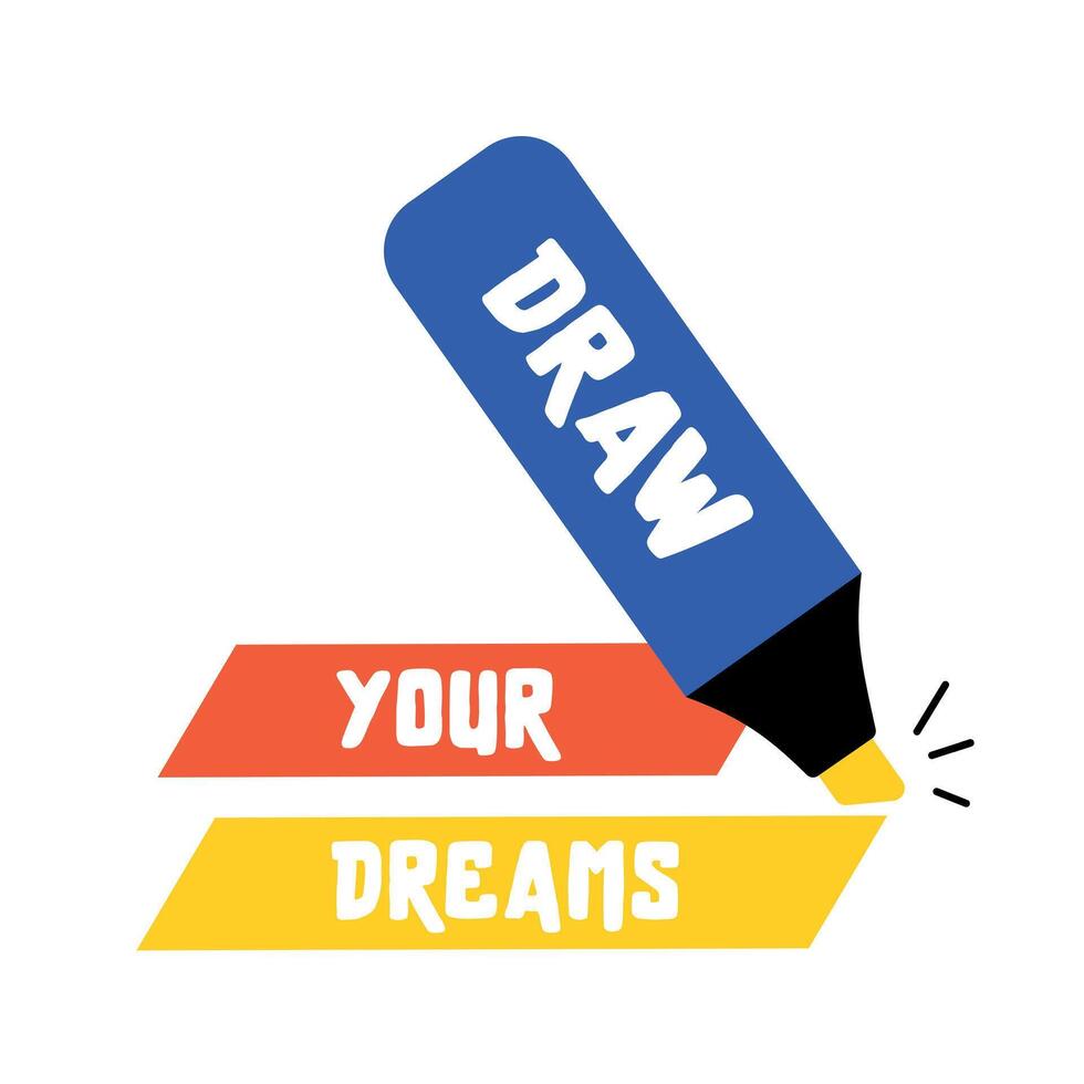 Trendy Your Dreams vector