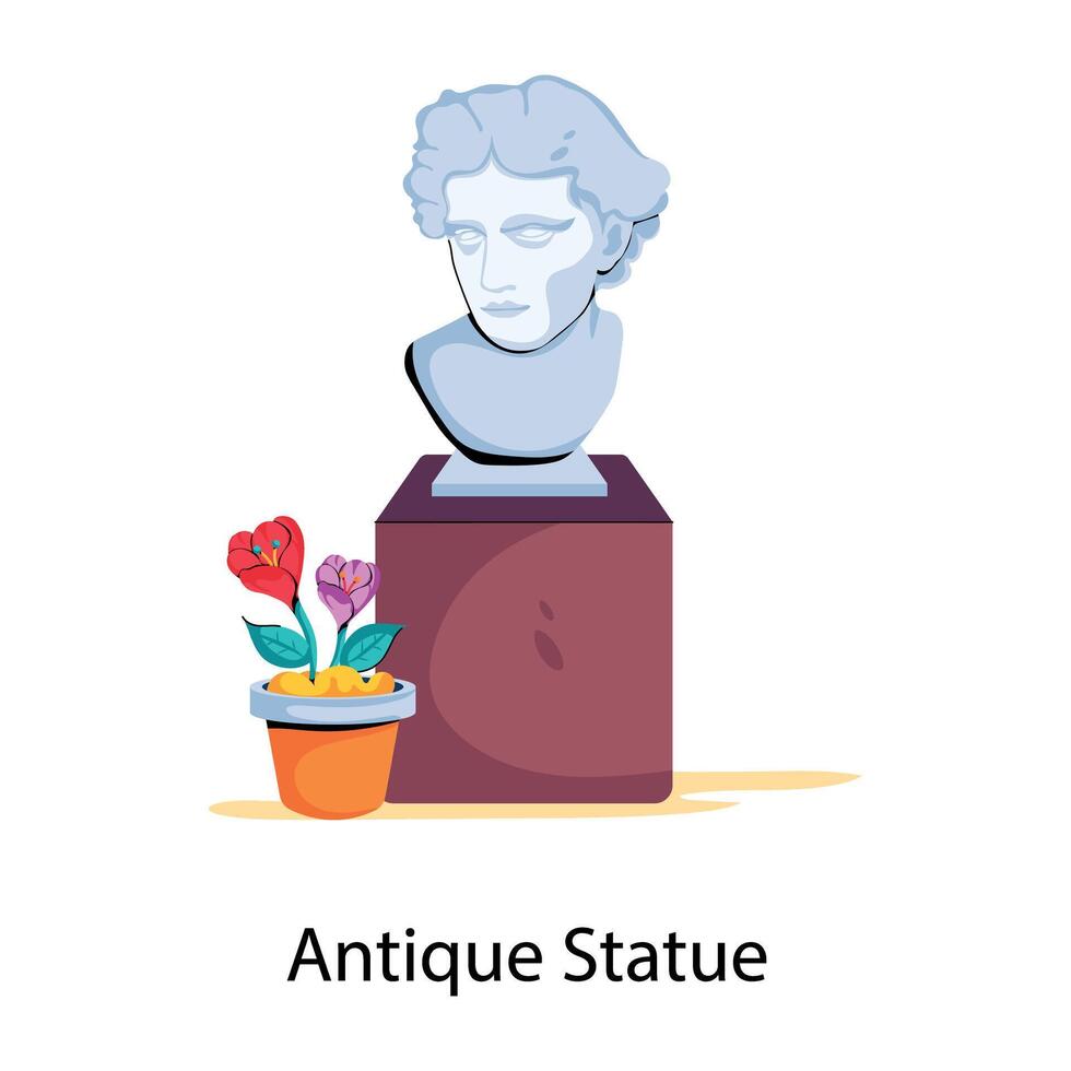 Trendy Antique Statue vector