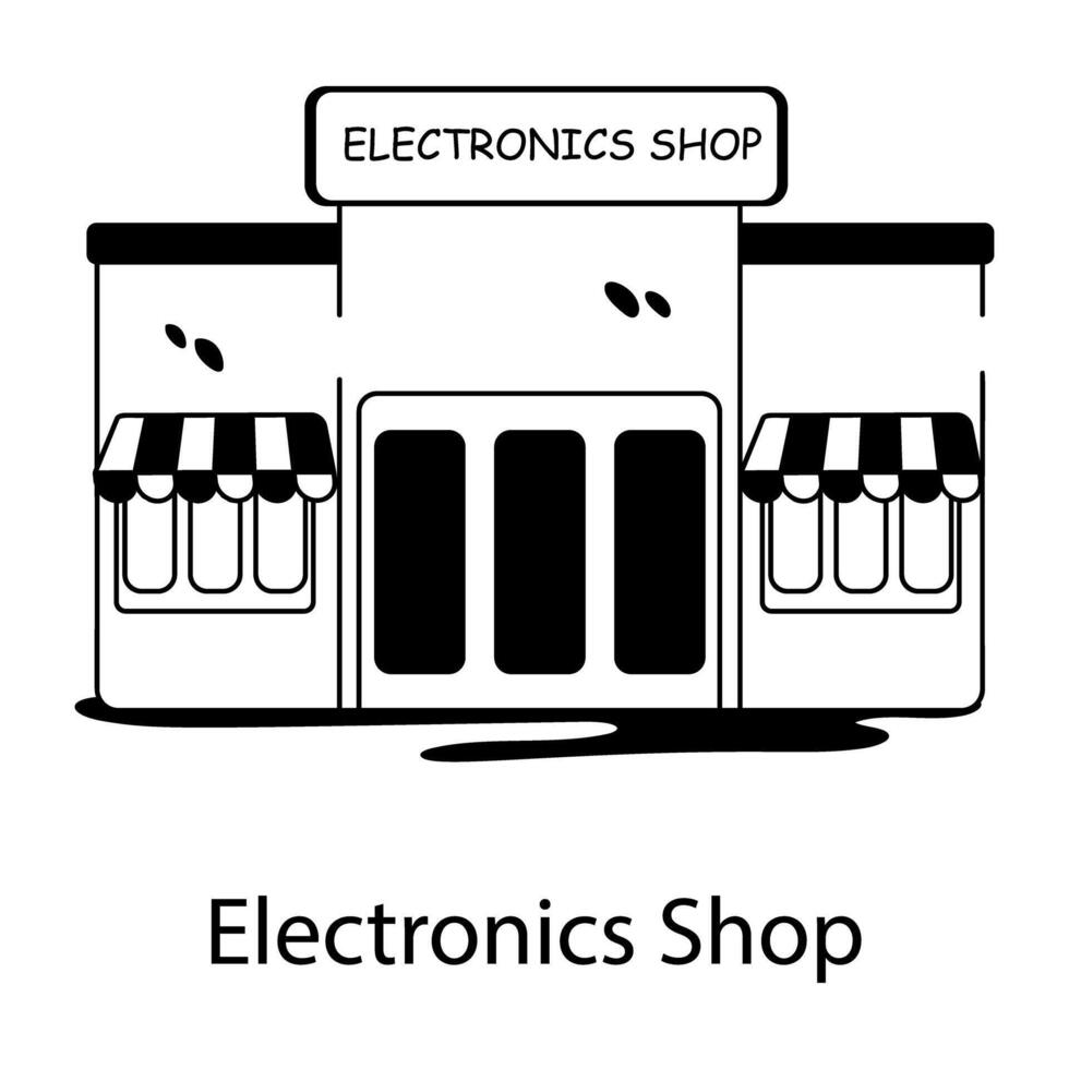 Trendy Electronics Shop vector