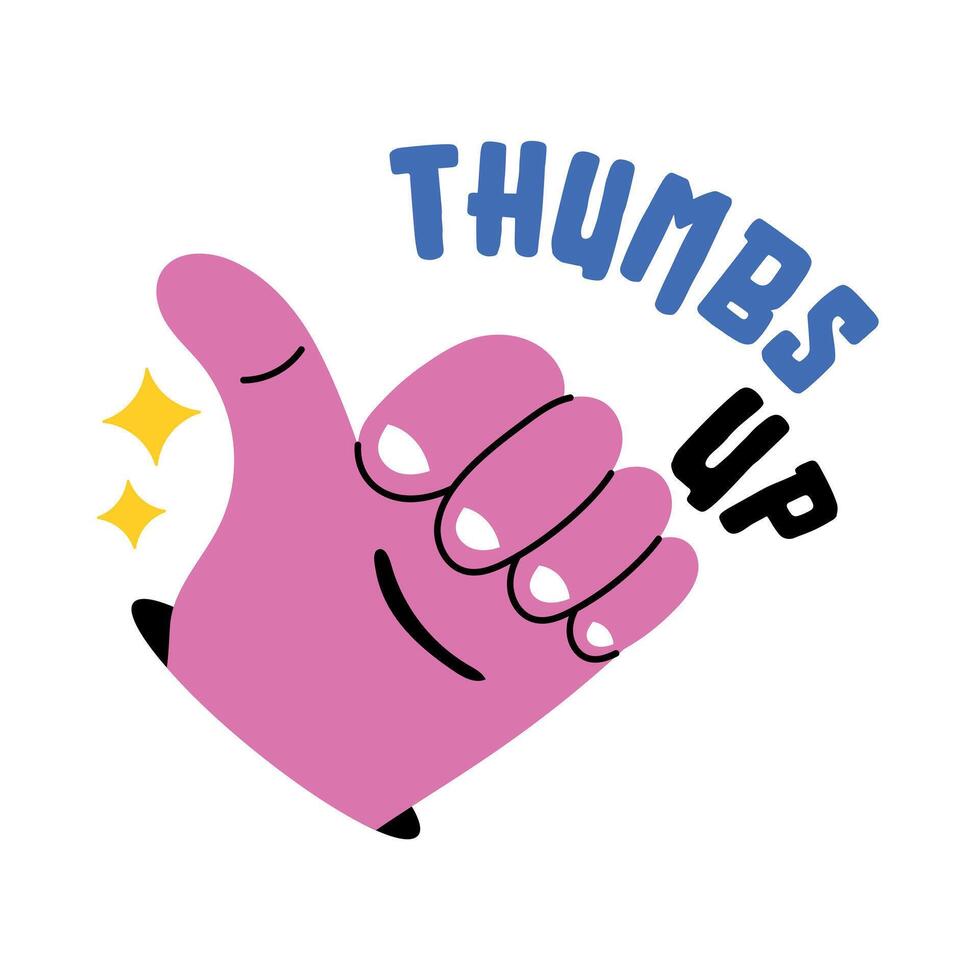 Trendy Thumbs Up vector