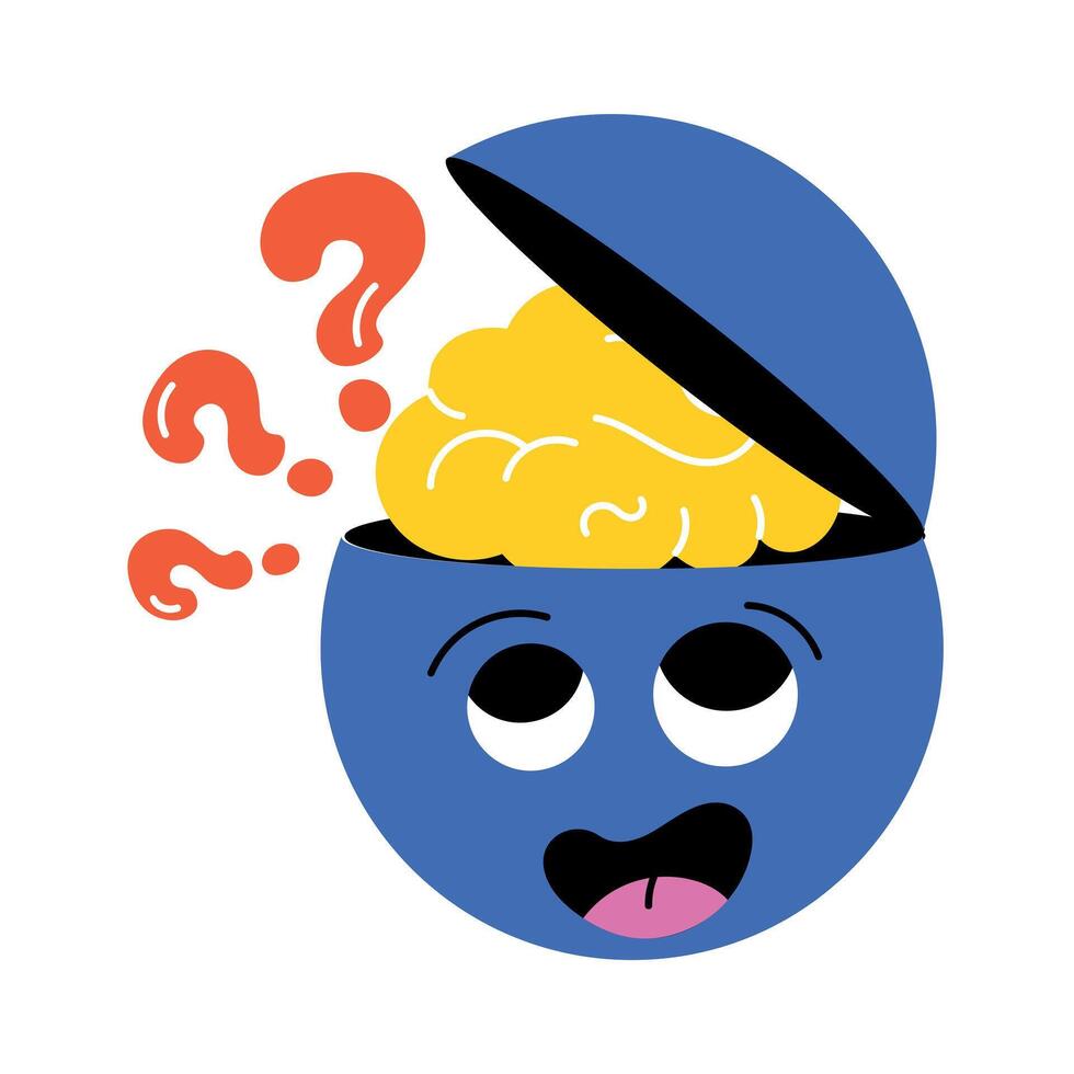 Trendy Confused Emoji vector