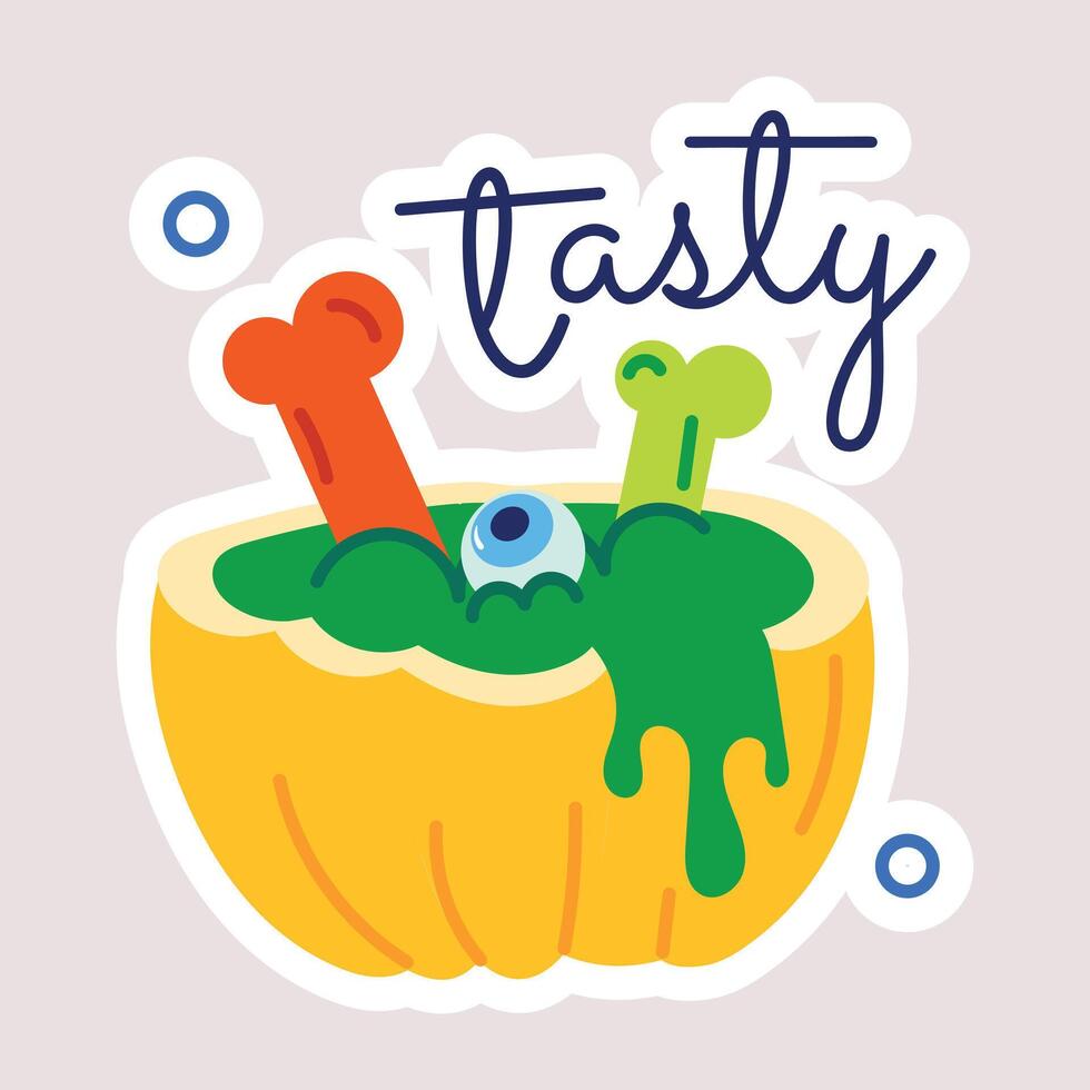 Trendy Pumpkin Bowl vector