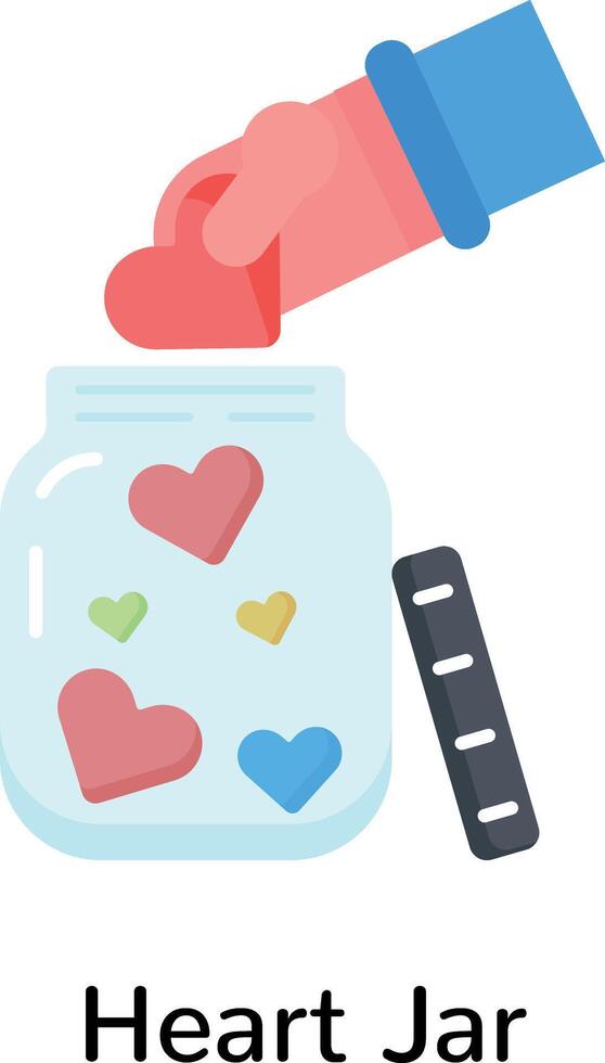 Trendy Heart Jar vector