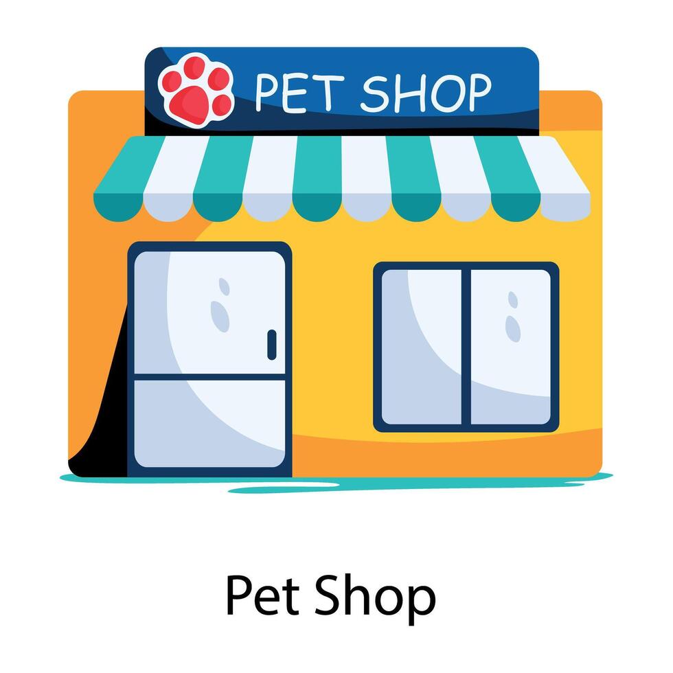 Trendy Pet Shop vector