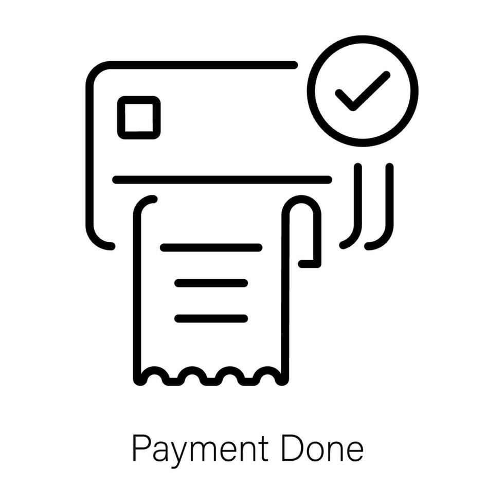 Trendy Payment Done vector