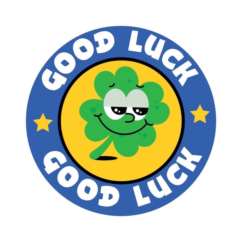 Trendy Good Luck vector