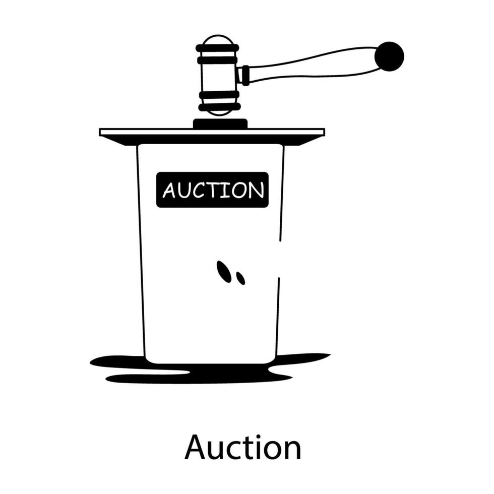 Trendy Auction Concepts vector