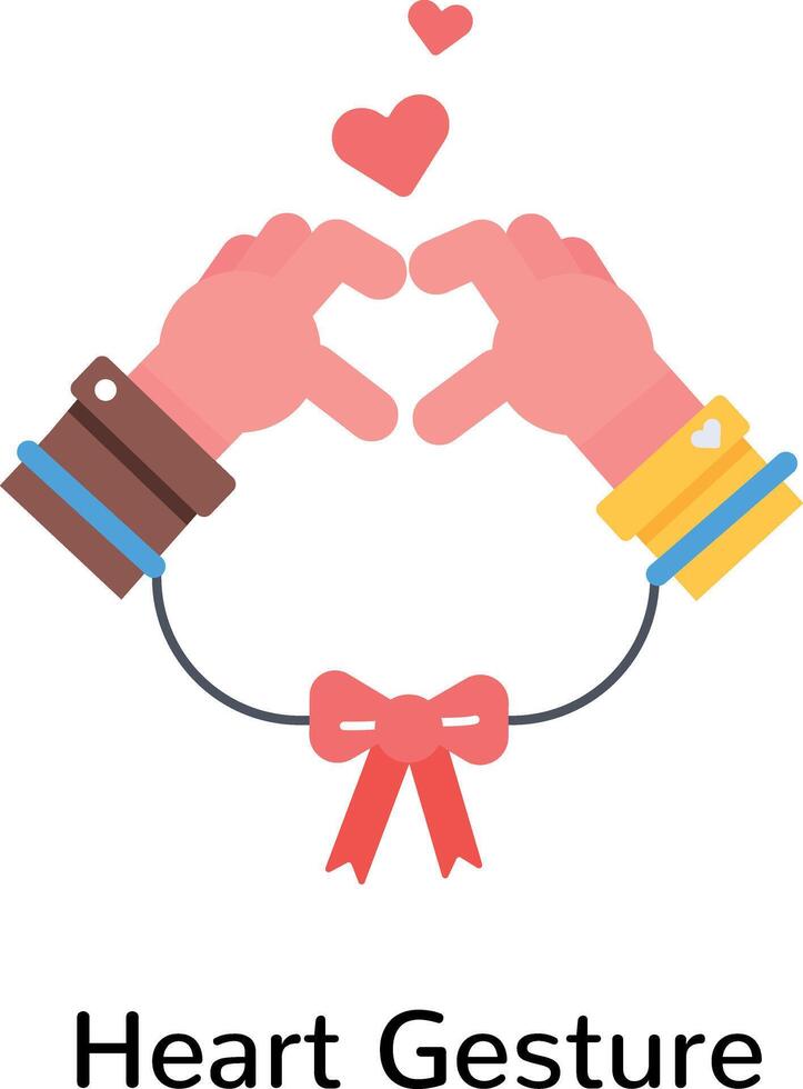 Trendy Heart Gesture vector