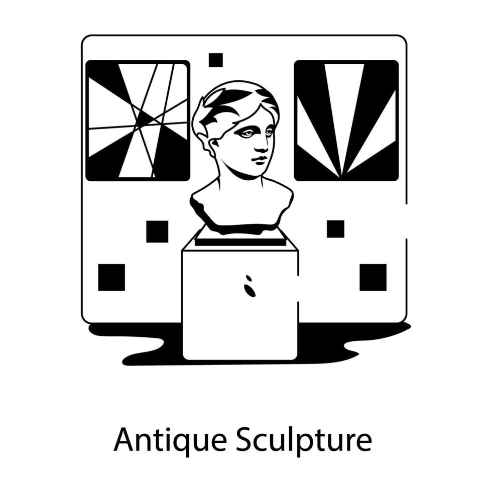 Trendy Antique Sculpture vector