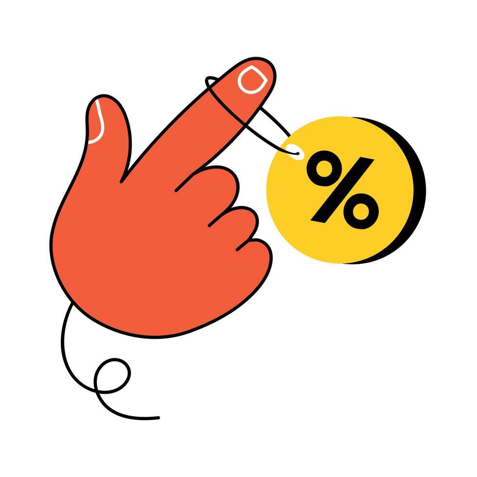 Trendy Discount Offer vector