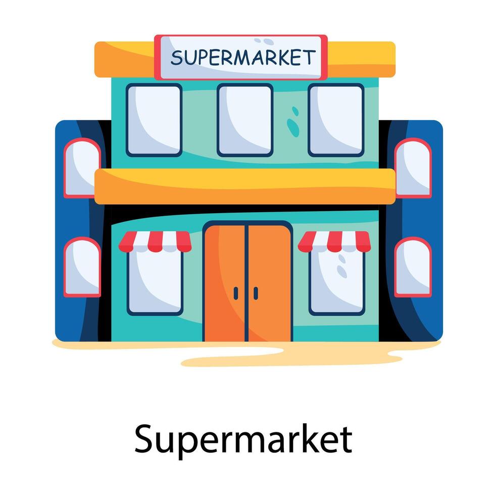 Trendy Supermarket Concepts vector