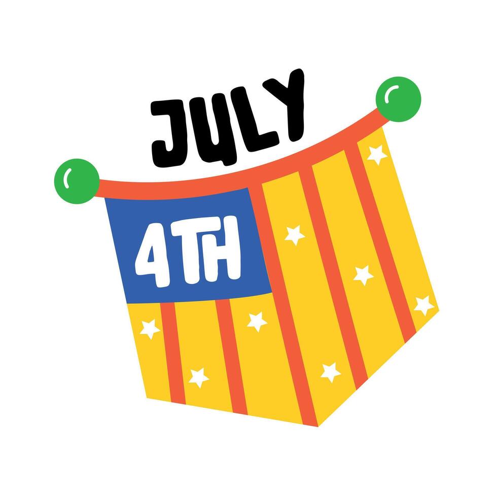 Trendy 4th July vector