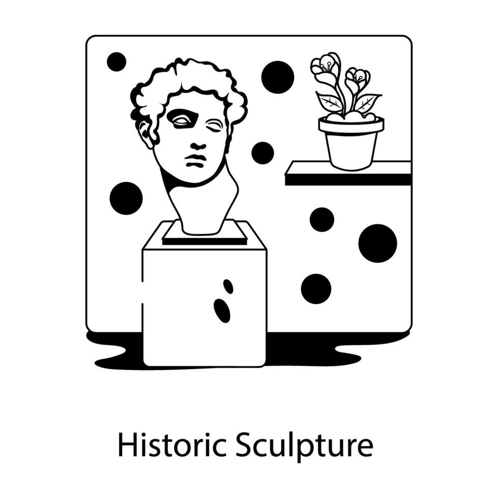 Trendy Historic Sculpture vector