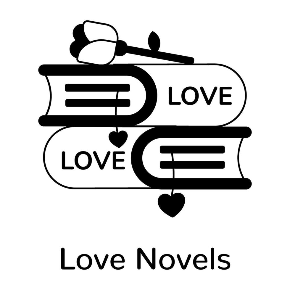Trendy Love Novels vector