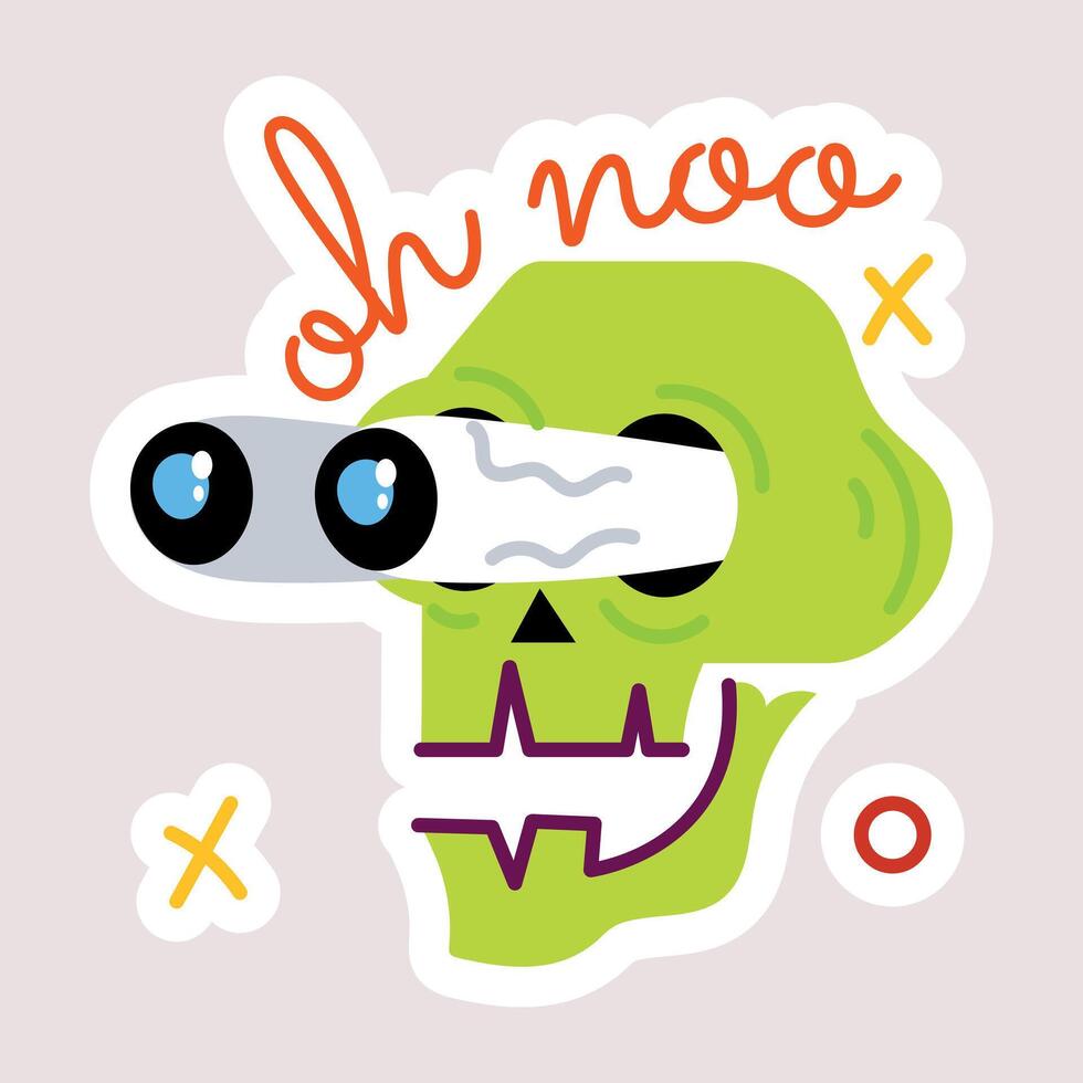 Trendy Oh No vector