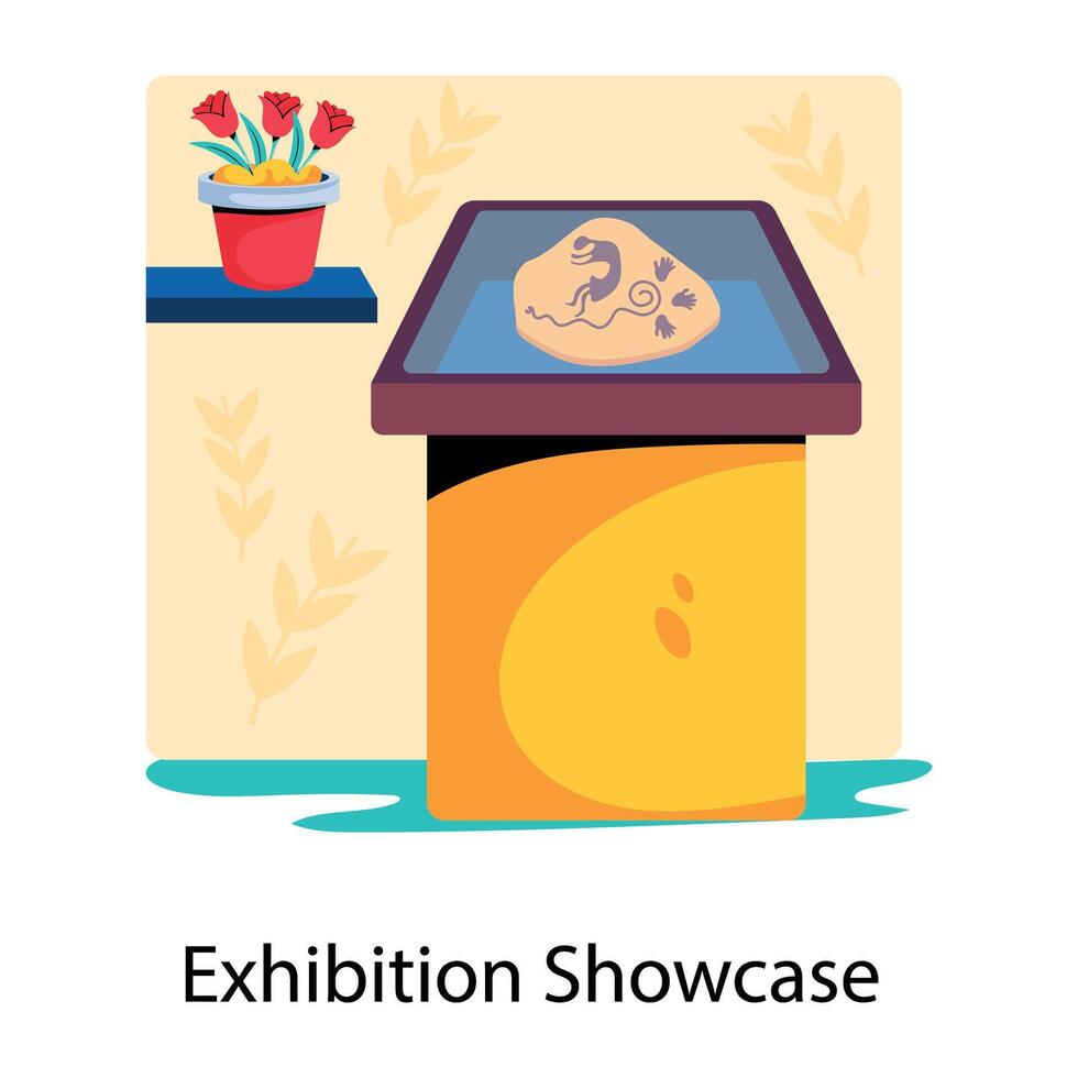 Trendy Exhibition Showcase vector