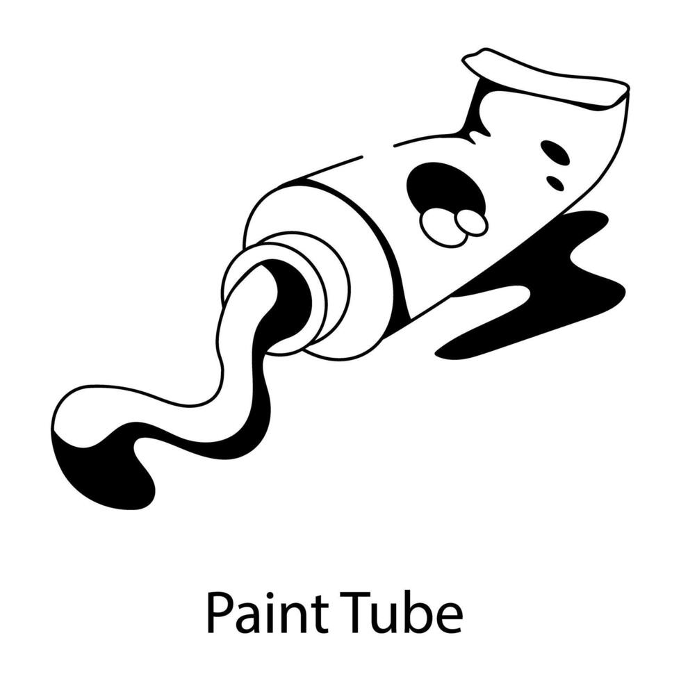 Trendy Paint Tube vector