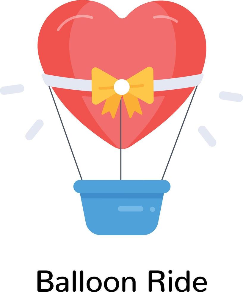 Trendy Balloon Ride vector