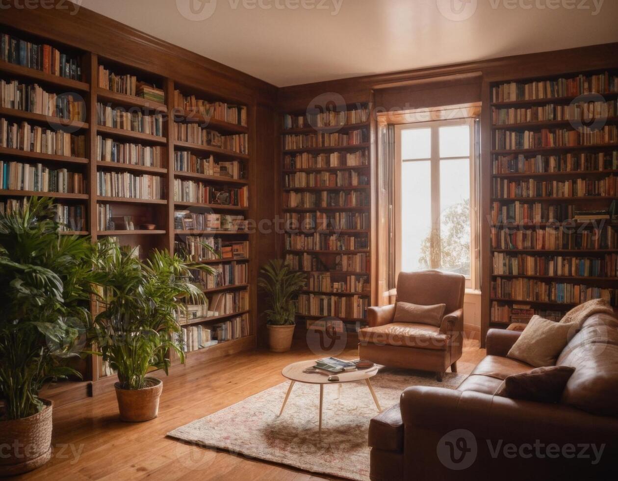AI generated A place for reading and mental relaxation. photo