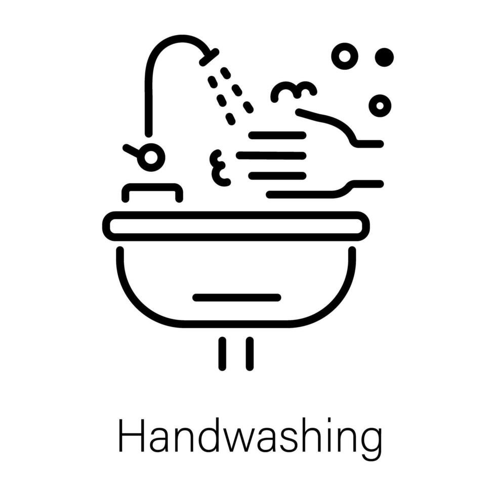 Trendy Handwashing Concepts vector