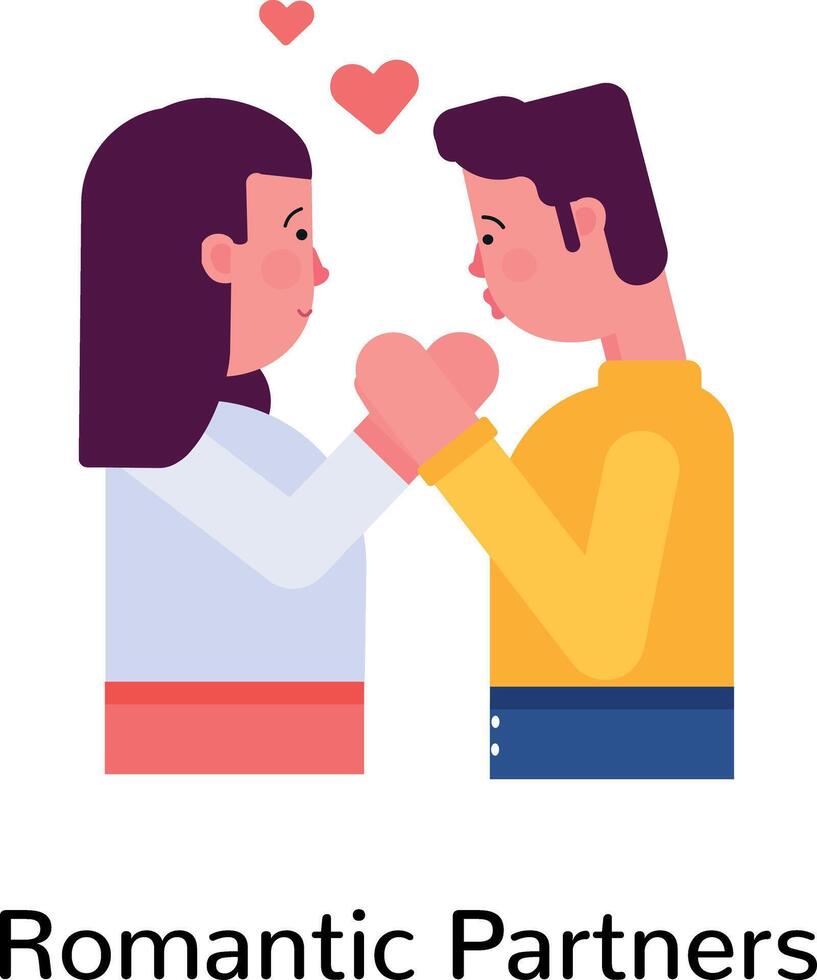 Trendy Romantic Partners vector