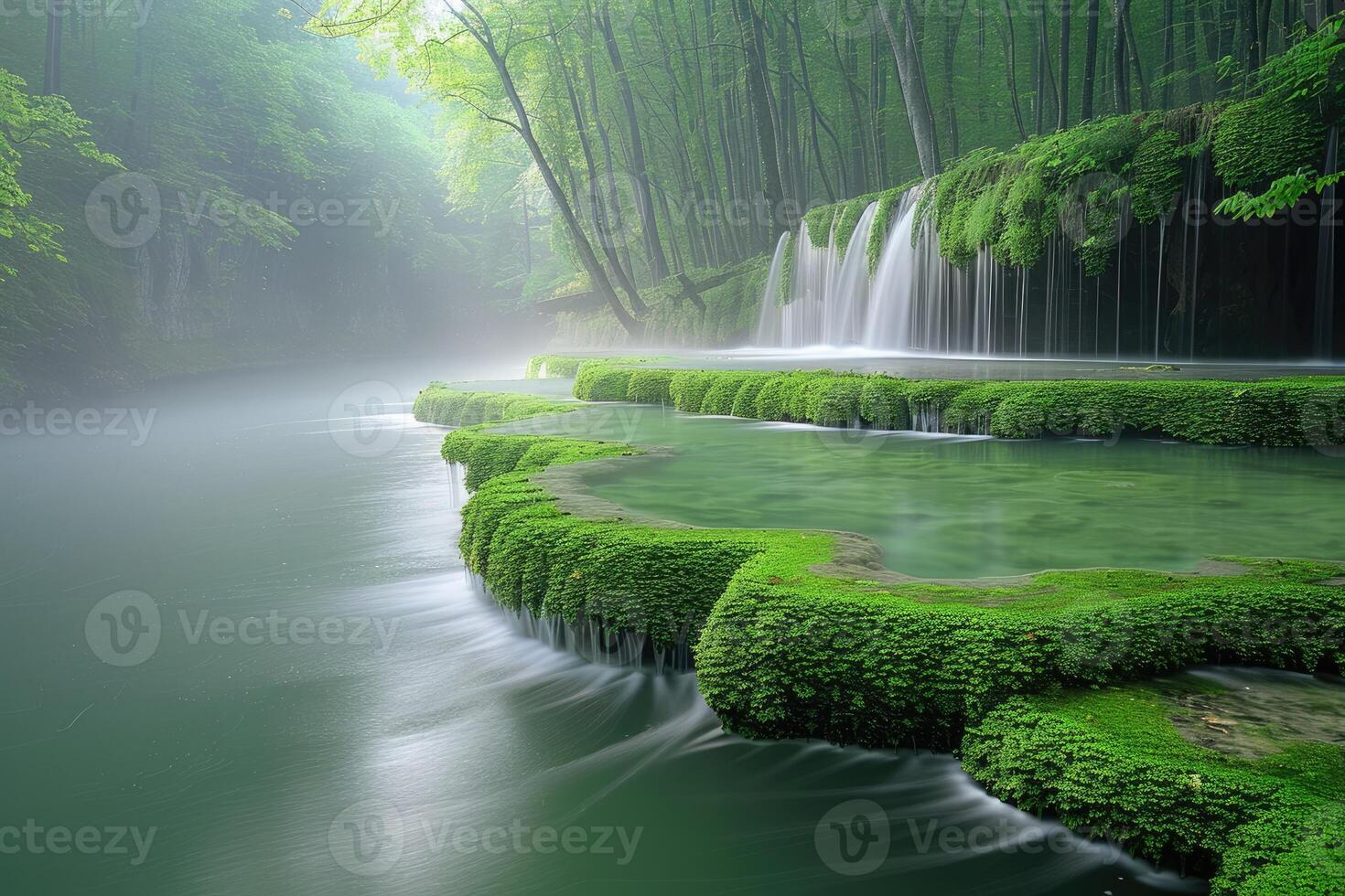 AI generated water flow nature professional photography photo