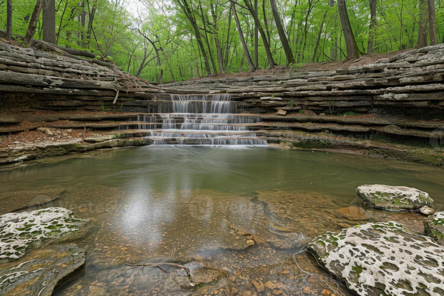 AI generated water flow nature professional photography photo