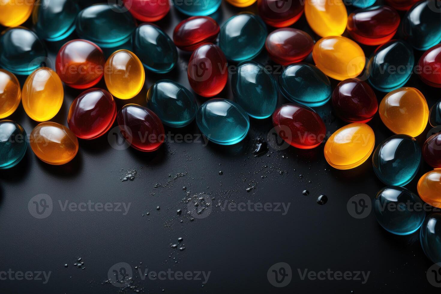AI generated Abstract stone marbles and transparent background design images photo