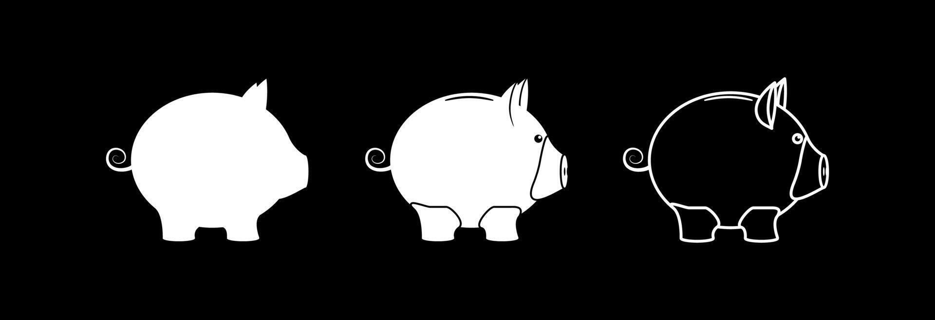 Piggy bank icon. vector