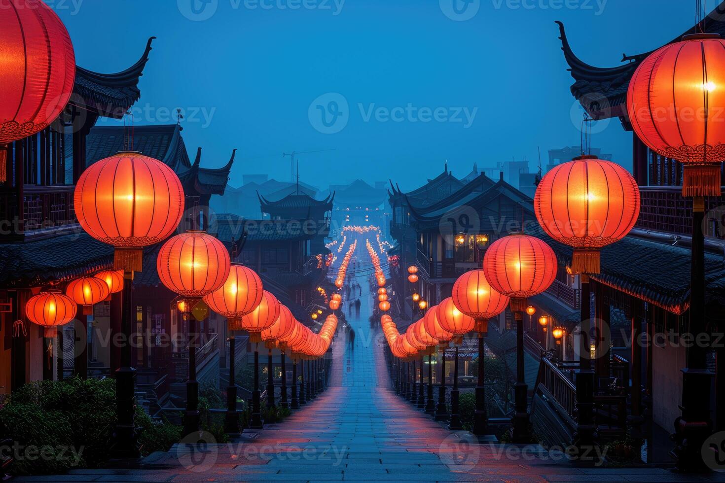 AI generated chinese spring festival atmosphere professional photography photo