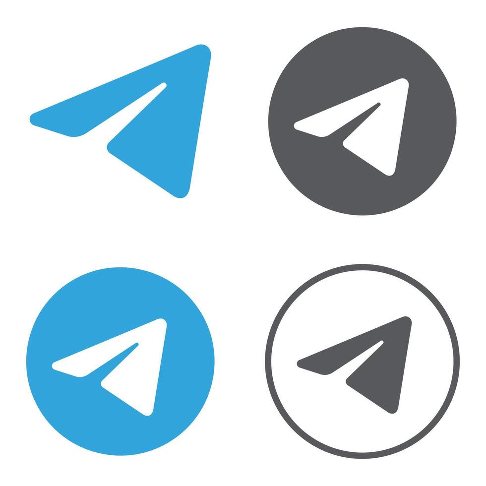 original and round social media icons or social network logos flat vector icons set collection for apps and websites