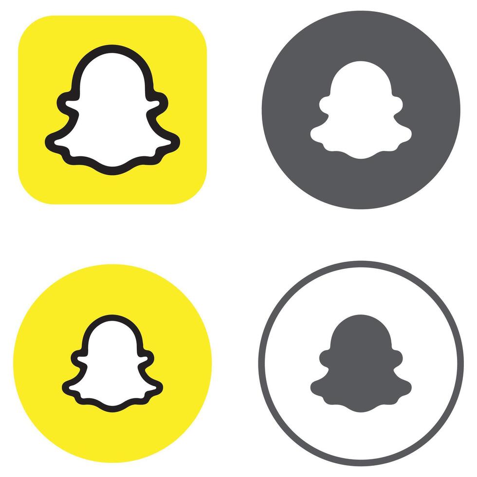 original y redondo social medios de comunicación íconos o social red logos plano vector íconos conjunto colección para aplicaciones y sitios web