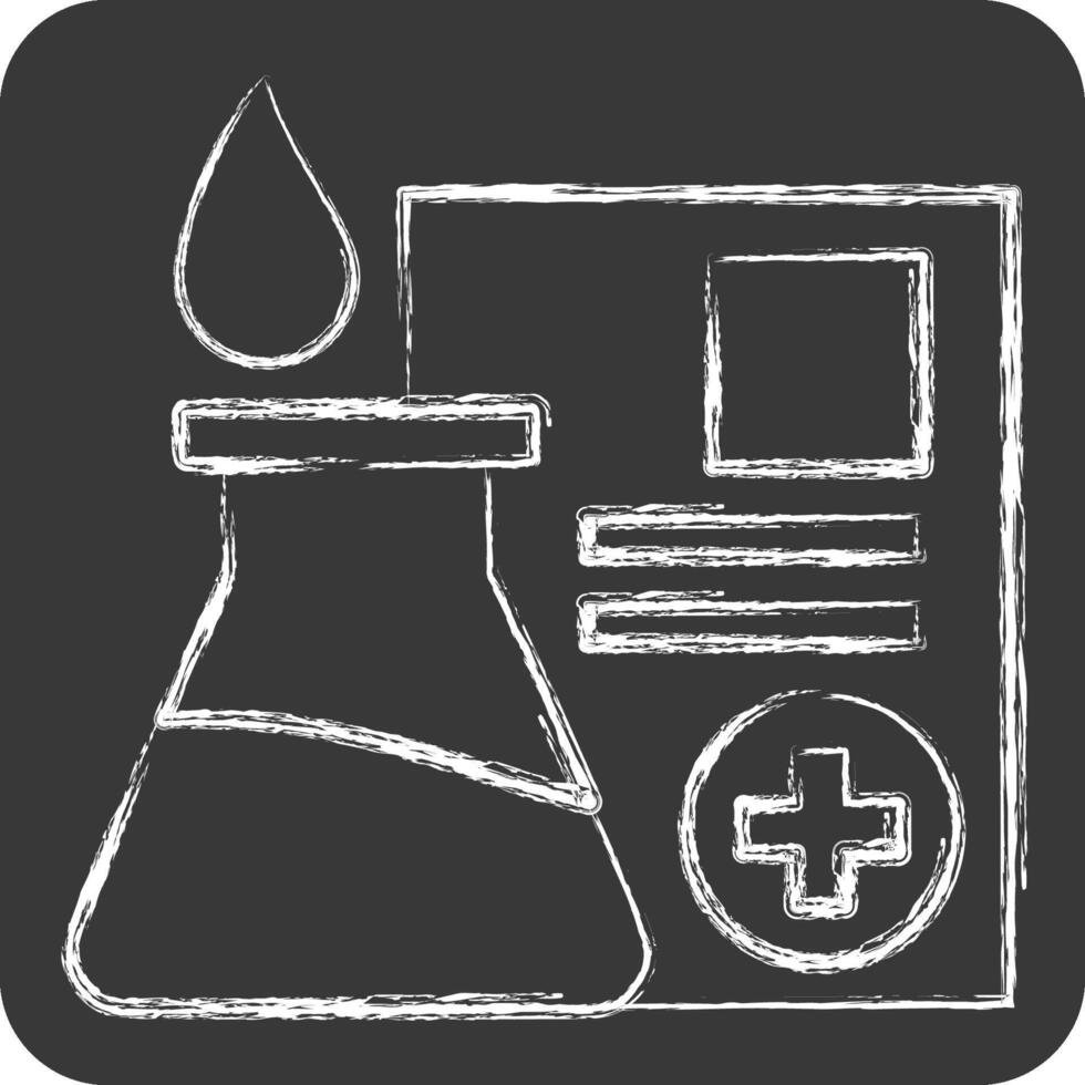 Icon Data Science. related to Blood Donation symbol. chalk Style. simple design editable. simple illustration vector