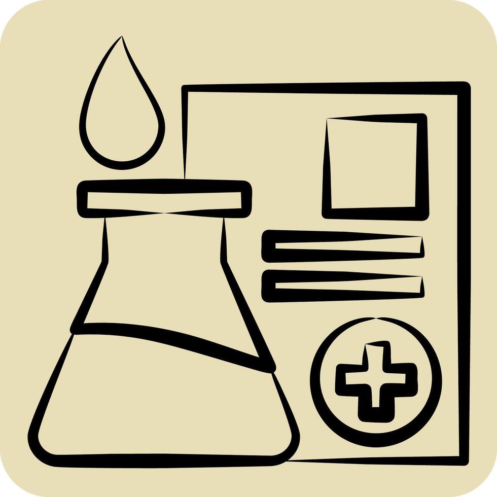 Icon Data Science. related to Blood Donation symbol. hand drawn style. simple design editable. simple illustration vector