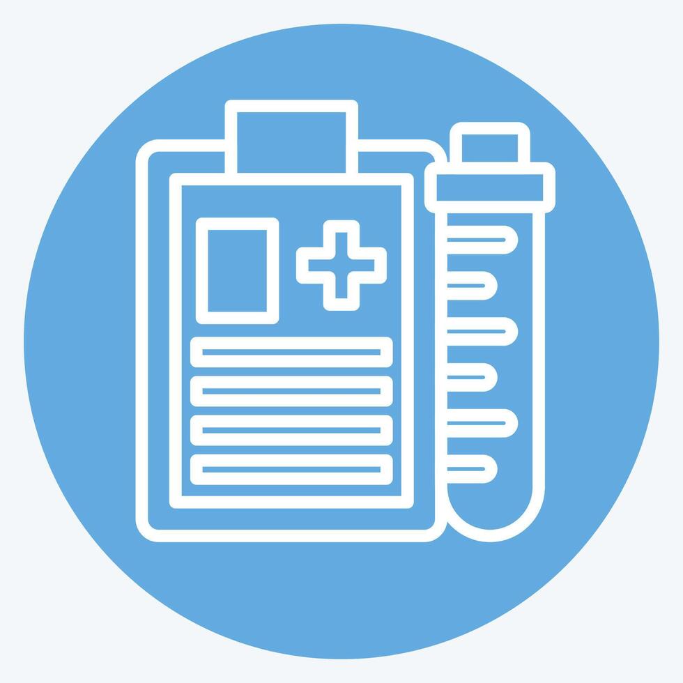 Icon Result. related to Blood Donation symbol. blue eyes style. simple design editable. simple illustration vector