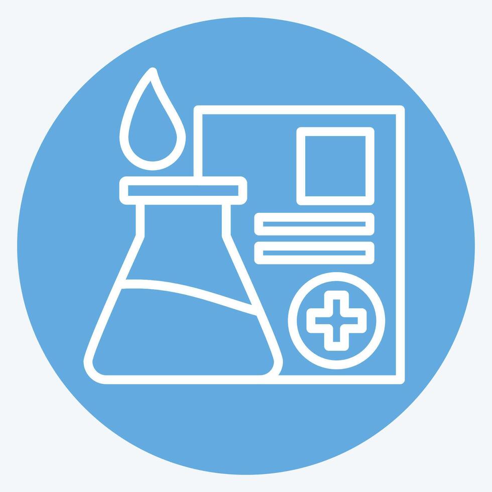 Icon Data Science. related to Blood Donation symbol. blue eyes style. simple design editable. simple illustration vector