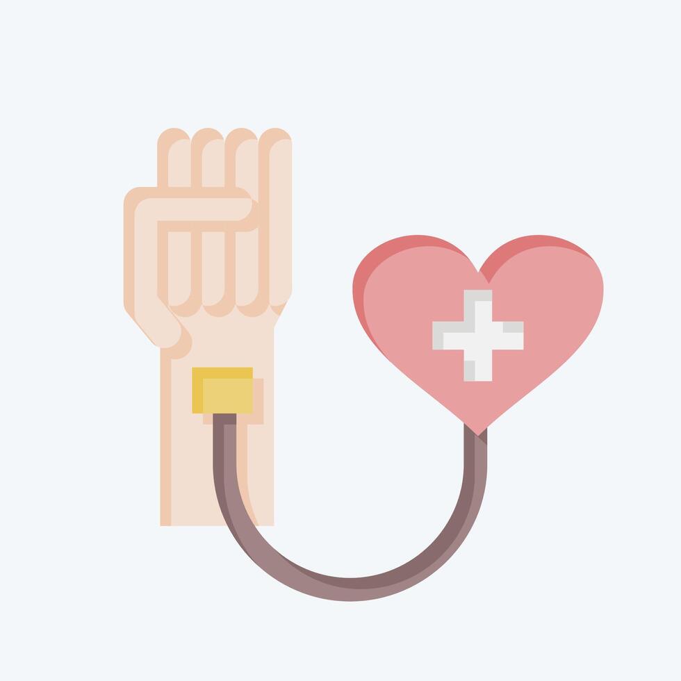 Icon Blood Donation. related to Blood Donation symbol. flat style. simple design editable. simple illustration vector