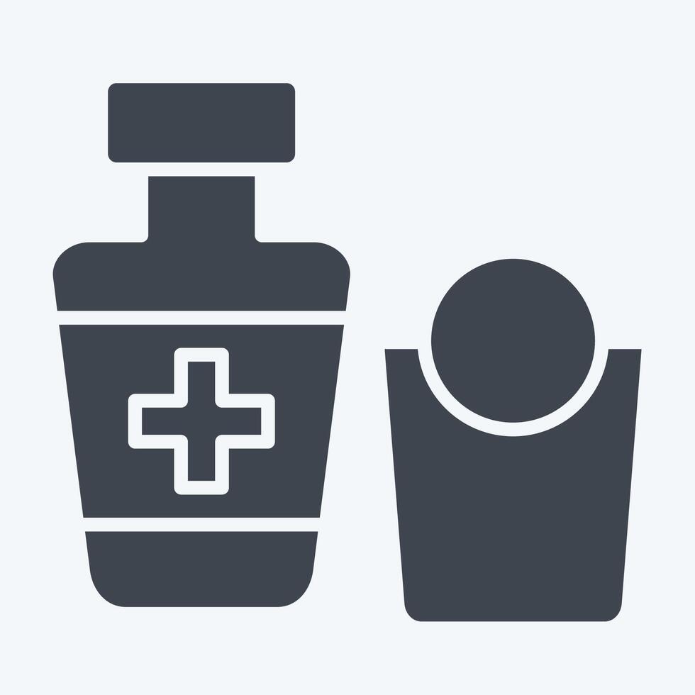 Icon Blood Tonic. related to Blood Donation symbol. glyph style. simple design editable. simple illustration vector