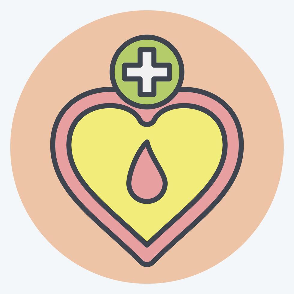 icono monumento. relacionado a sangre donación símbolo. color compañero estilo. sencillo diseño editable. sencillo ilustración vector