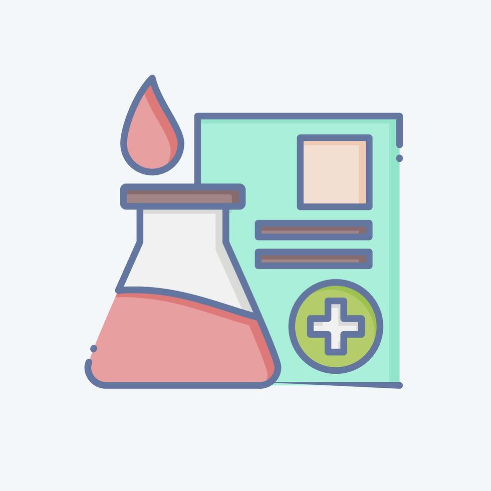 Icon Data Science. related to Blood Donation symbol. doodle style. simple design editable. simple illustration vector