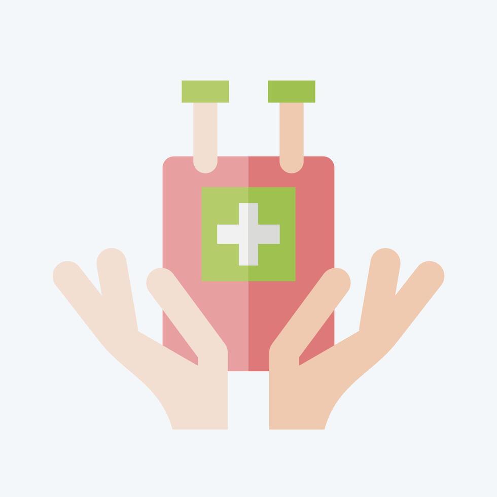 Icon Blood Bag. related to Blood Donation symbol. flat style. simple design editable. simple illustration vector