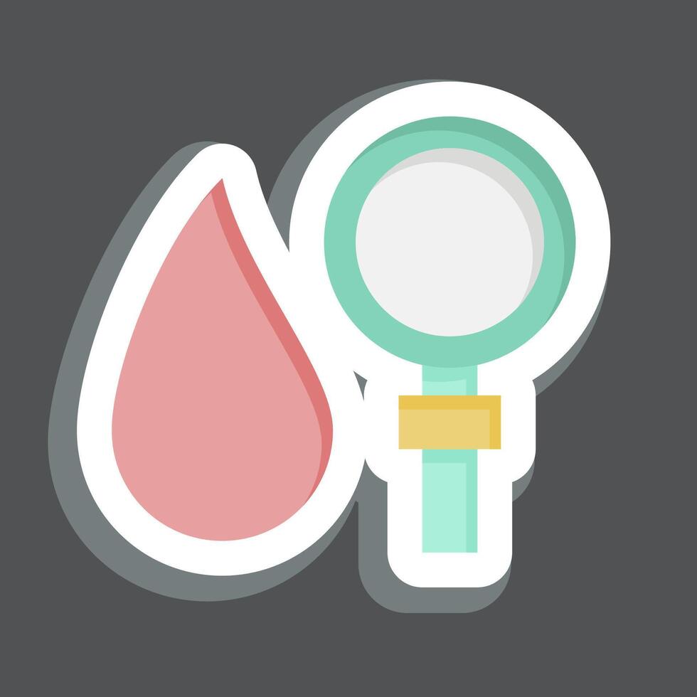 Sticker Searching. related to Blood Donation symbol. simple design editable. simple illustration vector