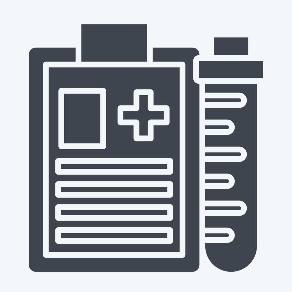 Icon Result. related to Blood Donation symbol. glyph style. simple design editable. simple illustration vector