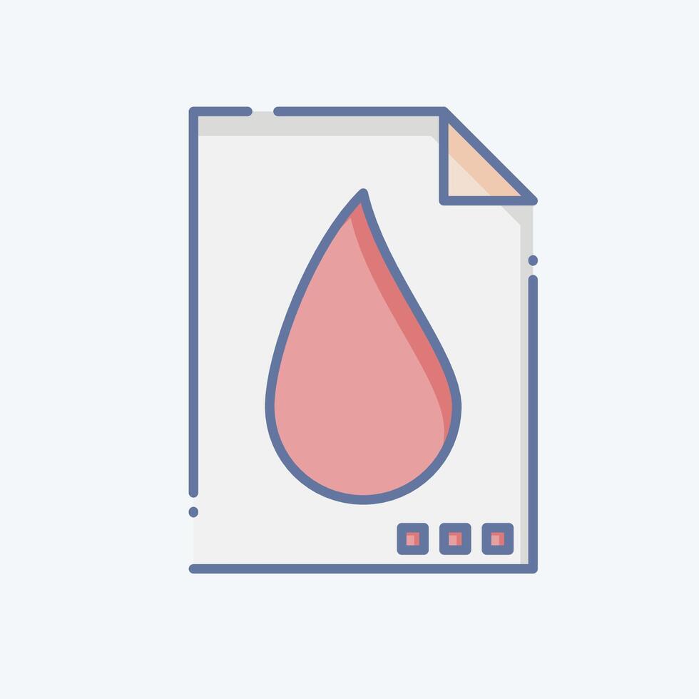 Icon Nagative Blood. related to Blood Donation symbol. doodle style. simple design editable. simple illustration vector